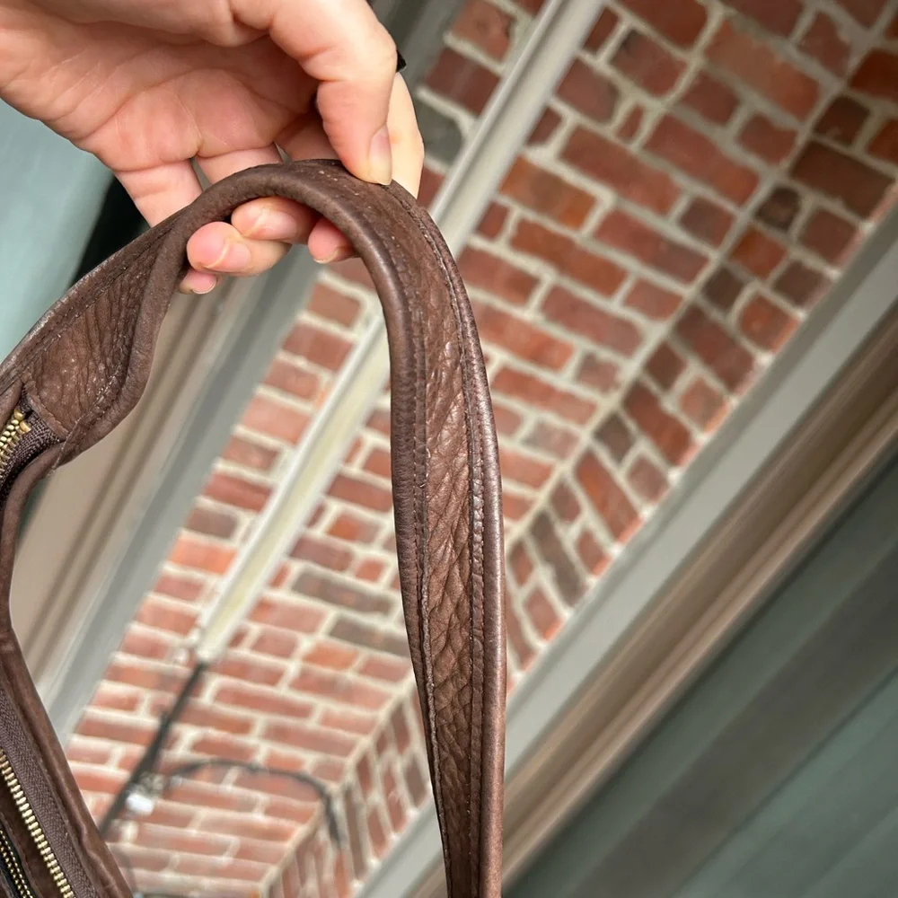 Vintage couch nubuck ergo 4395 mahogany brown leather shoulder hobo bag retro - Picture 16 of 16